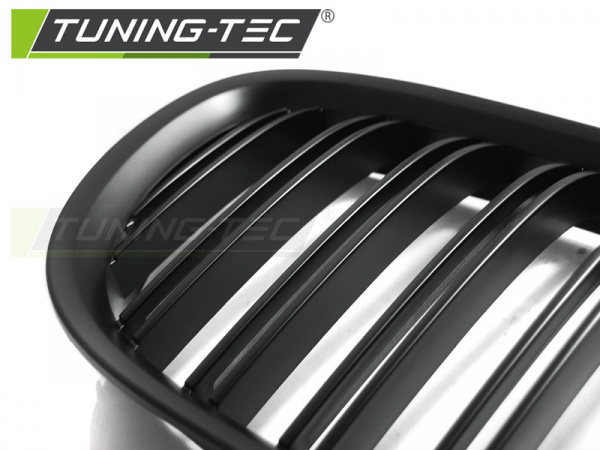 Upgrade Sportgrill Nieren für BMW 7er F01 09-15 matt schwarz in Doppelsteg Design